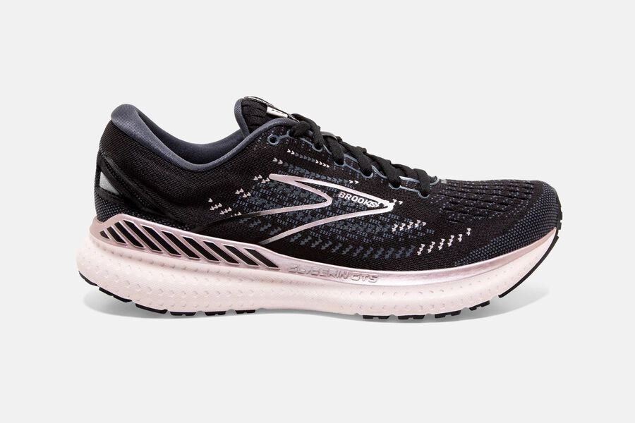 Glycerin GTS 19 Road Brooks Running Shoes NZ Womens - Black/Pink - JGKXDR-405